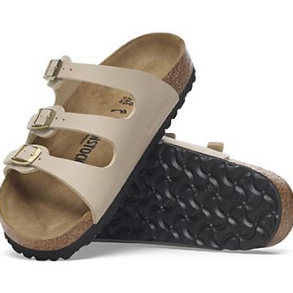 Shoes - Birkenstock Three-Strap Comfort Footbed Slide Sandal - Florida